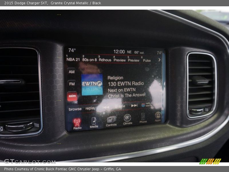 Granite Crystal Metallic / Black 2015 Dodge Charger SXT