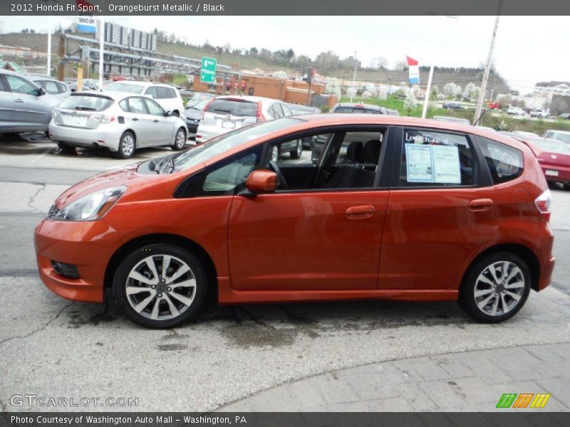 Orangeburst Metallic / Black 2012 Honda Fit Sport