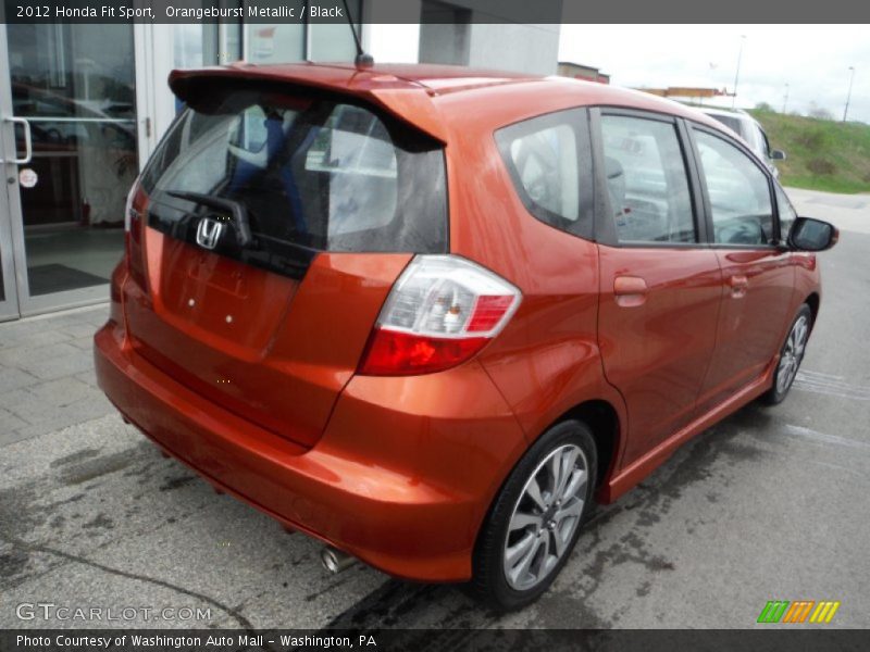 Orangeburst Metallic / Black 2012 Honda Fit Sport