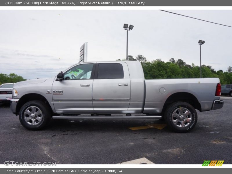  2015 2500 Big Horn Mega Cab 4x4 Bright Silver Metallic