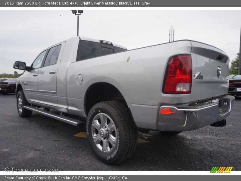 Bright Silver Metallic / Black/Diesel Gray 2015 Ram 2500 Big Horn Mega Cab 4x4