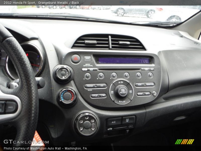 Orangeburst Metallic / Black 2012 Honda Fit Sport