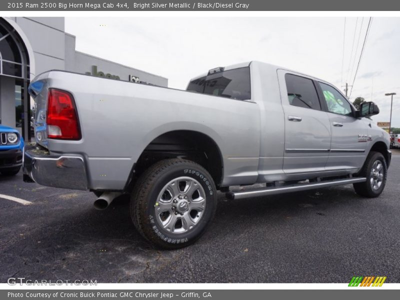Bright Silver Metallic / Black/Diesel Gray 2015 Ram 2500 Big Horn Mega Cab 4x4