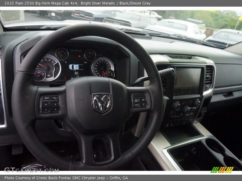 Bright Silver Metallic / Black/Diesel Gray 2015 Ram 2500 Big Horn Mega Cab 4x4