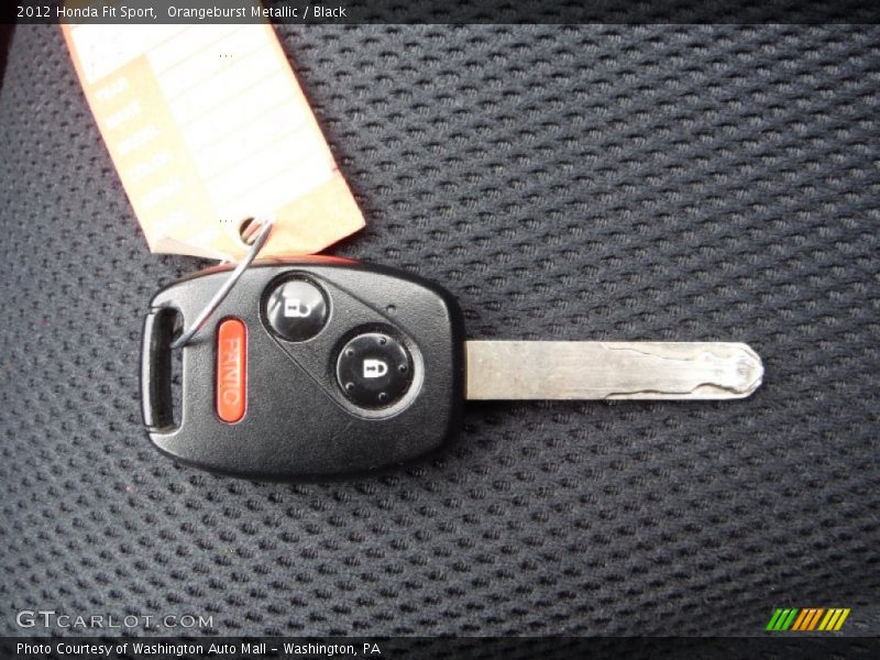 Orangeburst Metallic / Black 2012 Honda Fit Sport