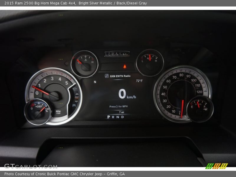 Bright Silver Metallic / Black/Diesel Gray 2015 Ram 2500 Big Horn Mega Cab 4x4