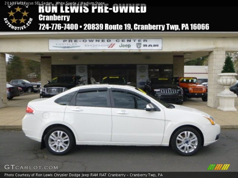 White Suede / Medium Stone 2010 Ford Focus SEL Sedan