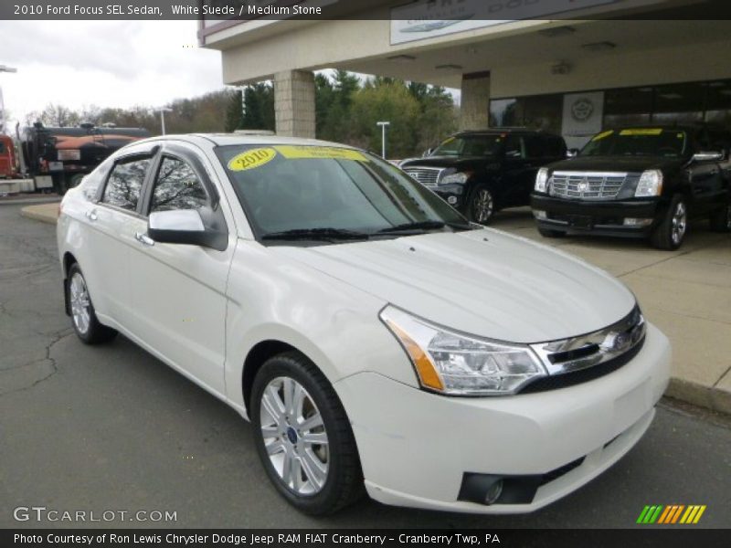 White Suede / Medium Stone 2010 Ford Focus SEL Sedan