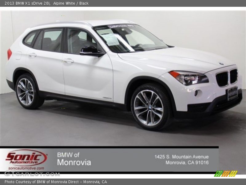 Alpine White / Black 2013 BMW X1 sDrive 28i