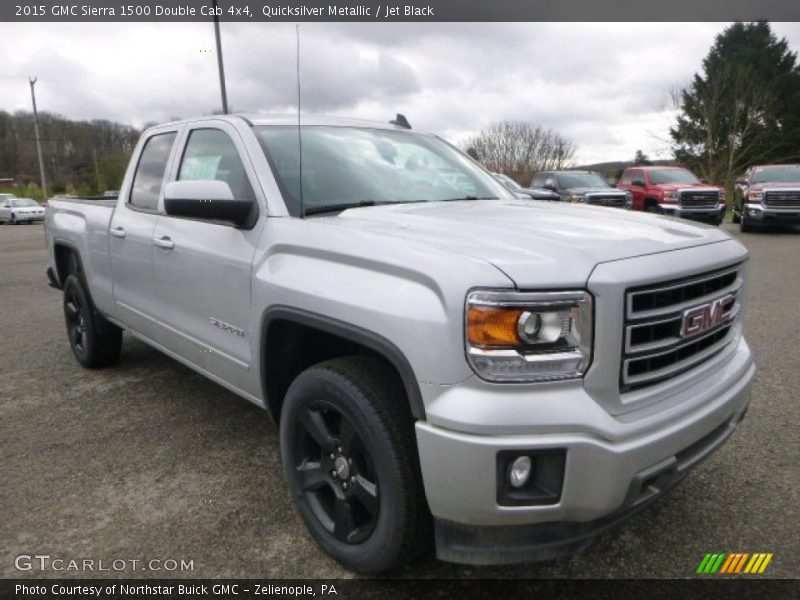 Quicksilver Metallic / Jet Black 2015 GMC Sierra 1500 Double Cab 4x4