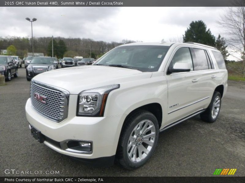 Summit White / Denali Cocoa/Shale 2015 GMC Yukon Denali 4WD