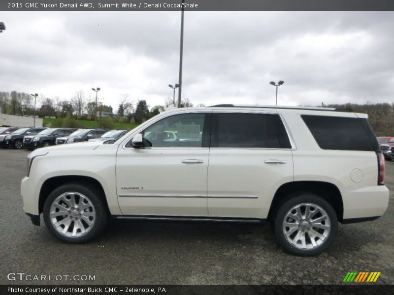 Summit White / Denali Cocoa/Shale 2015 GMC Yukon Denali 4WD