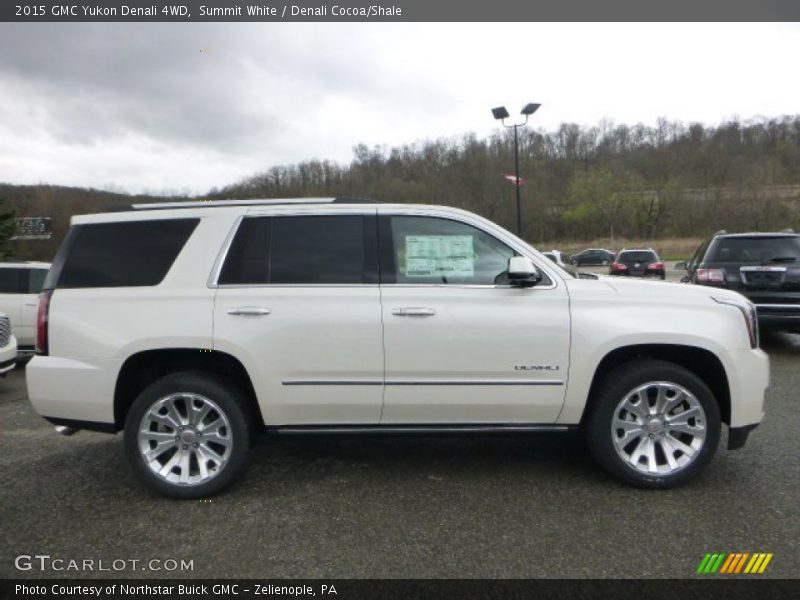 Summit White / Denali Cocoa/Shale 2015 GMC Yukon Denali 4WD