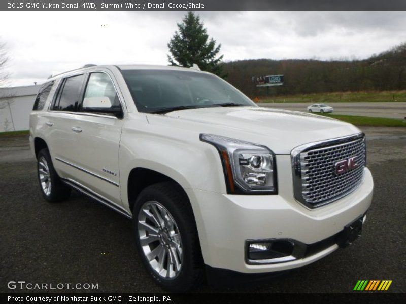 Summit White / Denali Cocoa/Shale 2015 GMC Yukon Denali 4WD