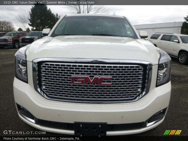 Summit White / Denali Cocoa/Shale 2015 GMC Yukon Denali 4WD