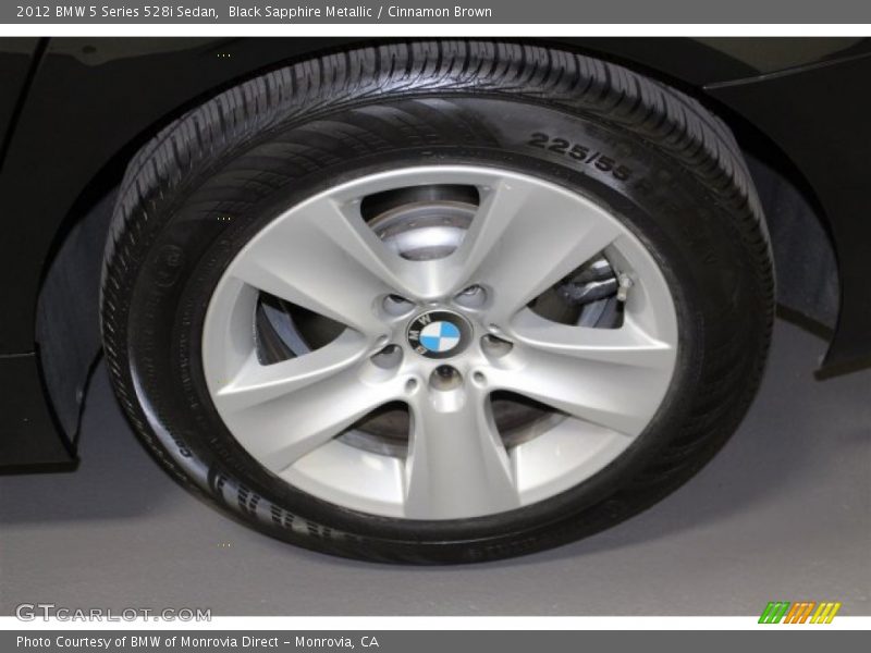Black Sapphire Metallic / Cinnamon Brown 2012 BMW 5 Series 528i Sedan
