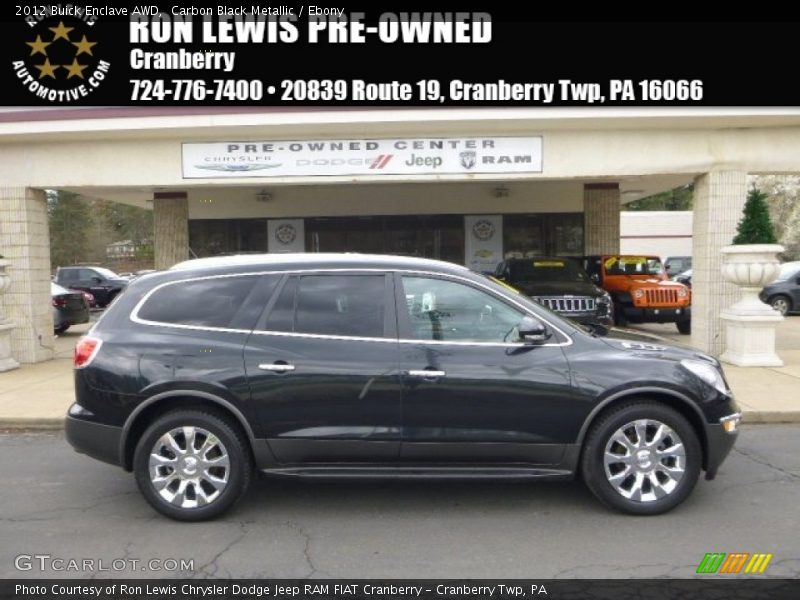 Carbon Black Metallic / Ebony 2012 Buick Enclave AWD
