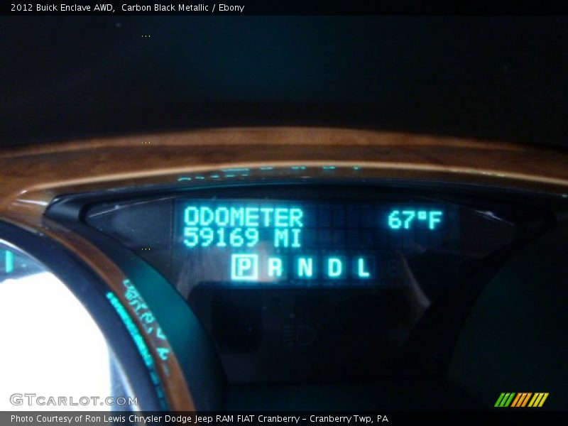Carbon Black Metallic / Ebony 2012 Buick Enclave AWD