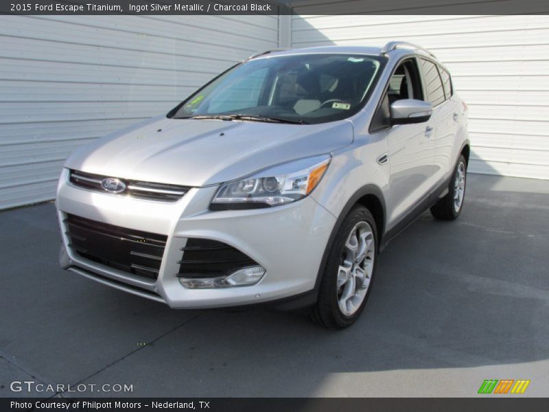 Ingot Silver Metallic / Charcoal Black 2015 Ford Escape Titanium