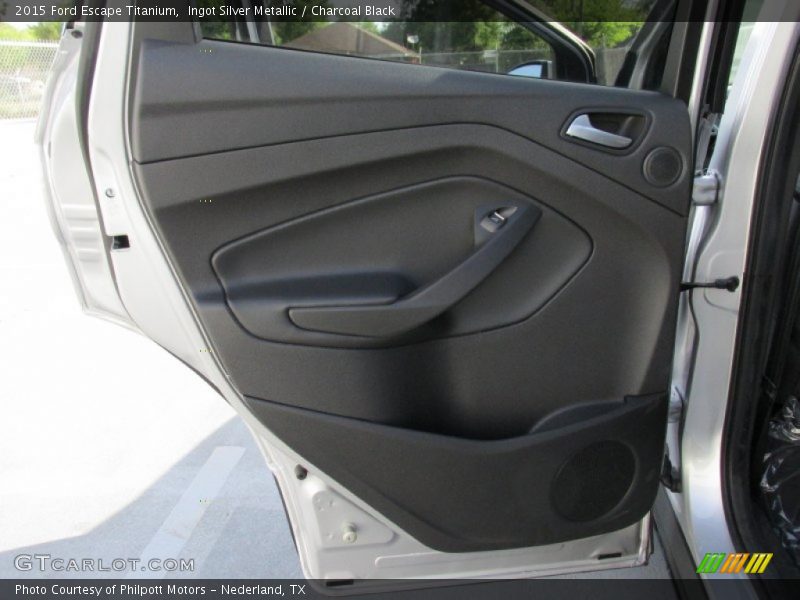 Ingot Silver Metallic / Charcoal Black 2015 Ford Escape Titanium