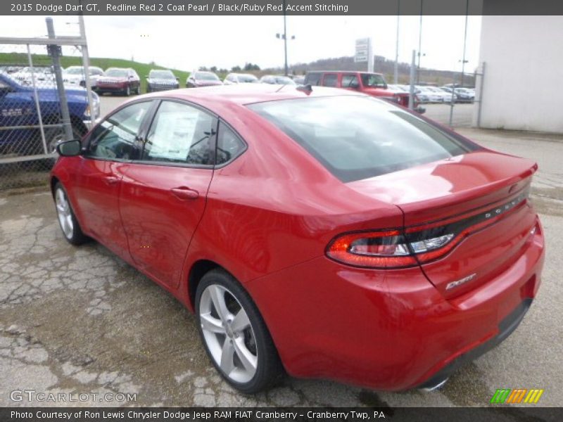 Redline Red 2 Coat Pearl / Black/Ruby Red Accent Stitching 2015 Dodge Dart GT