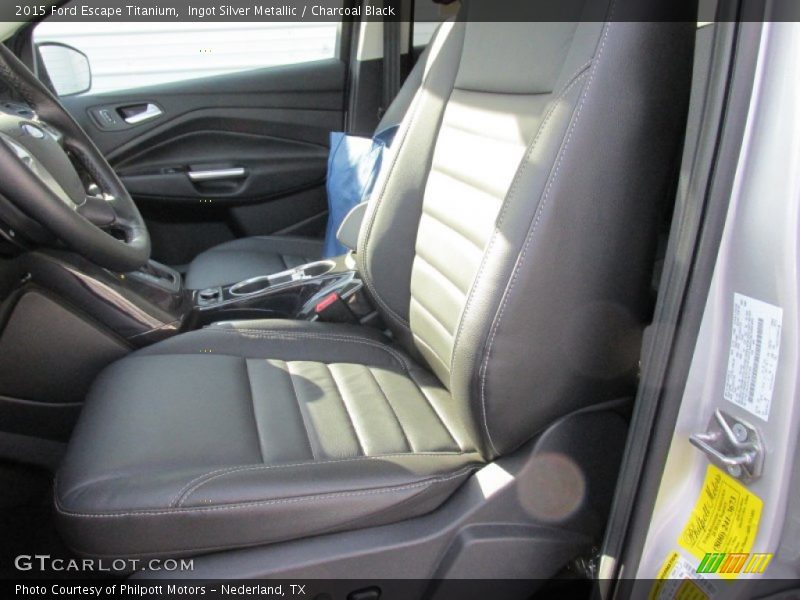 Ingot Silver Metallic / Charcoal Black 2015 Ford Escape Titanium