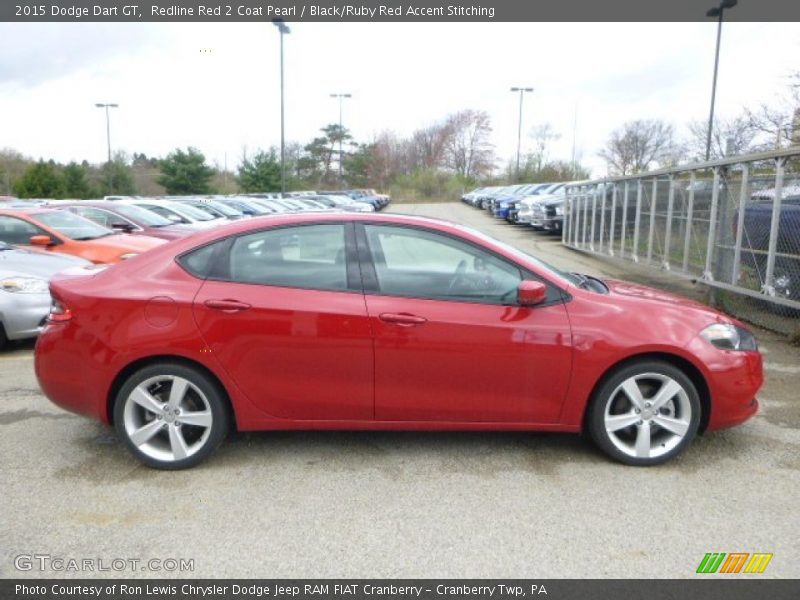 Redline Red 2 Coat Pearl / Black/Ruby Red Accent Stitching 2015 Dodge Dart GT
