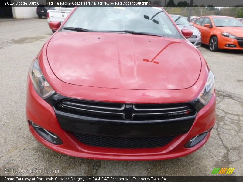 Redline Red 2 Coat Pearl / Black/Ruby Red Accent Stitching 2015 Dodge Dart GT