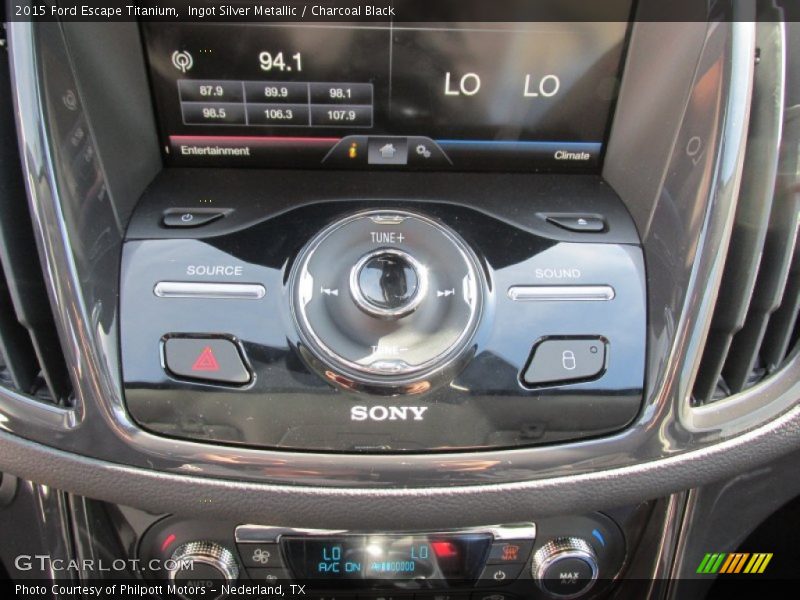 Ingot Silver Metallic / Charcoal Black 2015 Ford Escape Titanium