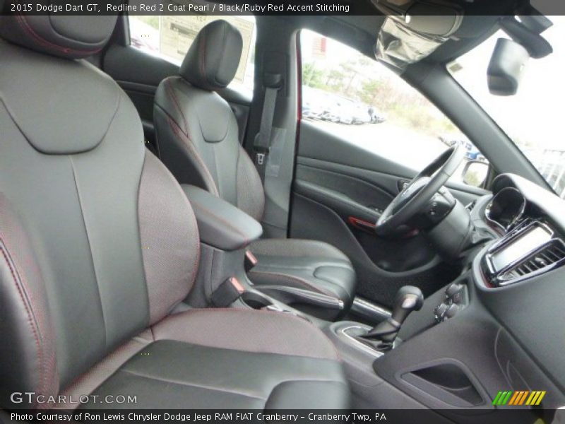 Redline Red 2 Coat Pearl / Black/Ruby Red Accent Stitching 2015 Dodge Dart GT