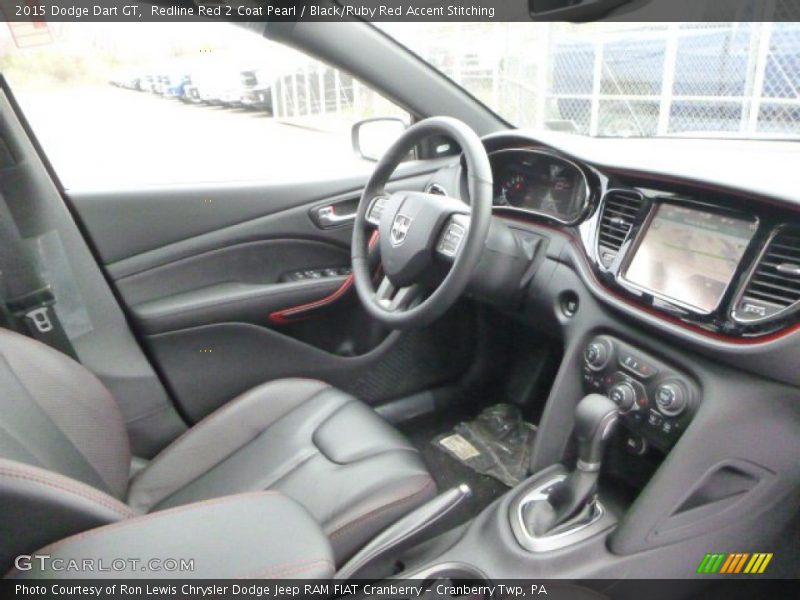 Redline Red 2 Coat Pearl / Black/Ruby Red Accent Stitching 2015 Dodge Dart GT