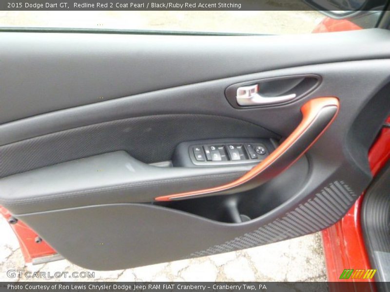 Redline Red 2 Coat Pearl / Black/Ruby Red Accent Stitching 2015 Dodge Dart GT