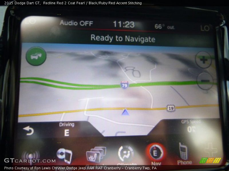 Redline Red 2 Coat Pearl / Black/Ruby Red Accent Stitching 2015 Dodge Dart GT