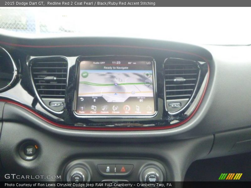 Redline Red 2 Coat Pearl / Black/Ruby Red Accent Stitching 2015 Dodge Dart GT