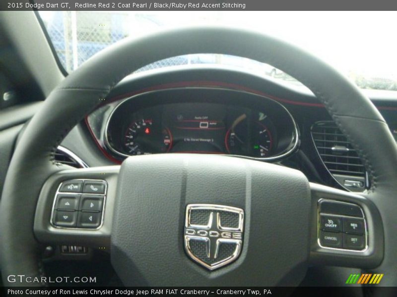 Redline Red 2 Coat Pearl / Black/Ruby Red Accent Stitching 2015 Dodge Dart GT