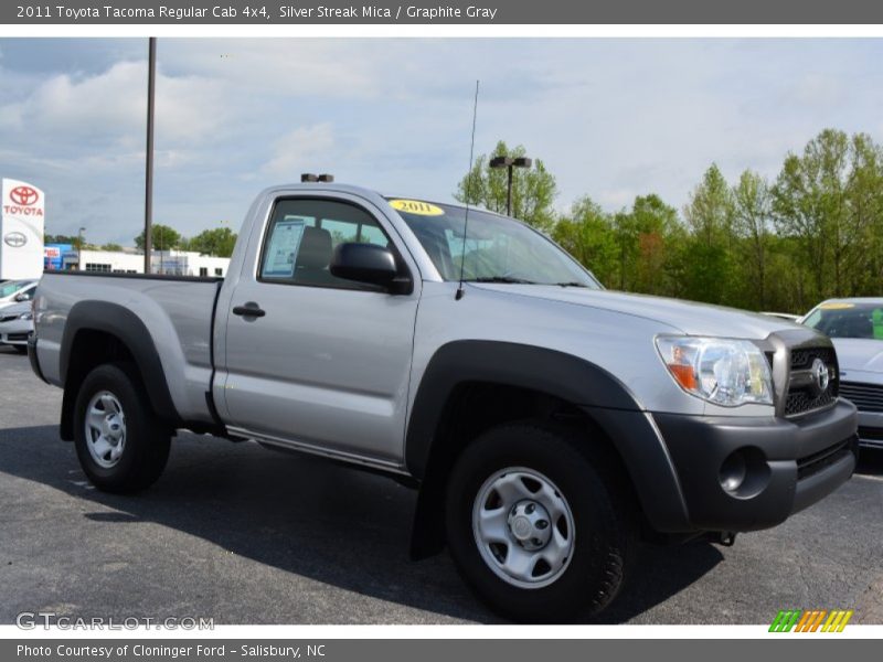 Silver Streak Mica / Graphite Gray 2011 Toyota Tacoma Regular Cab 4x4