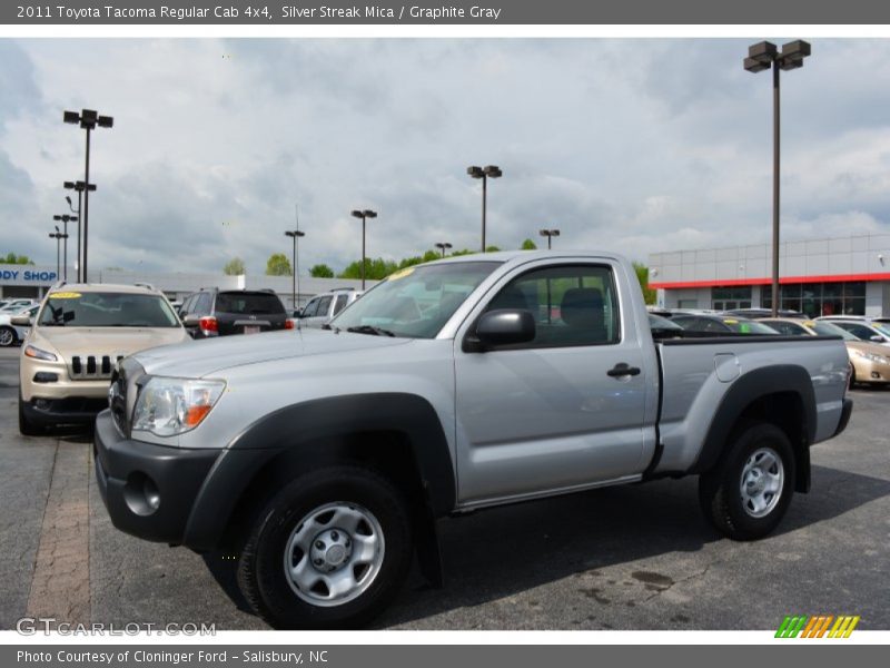Silver Streak Mica / Graphite Gray 2011 Toyota Tacoma Regular Cab 4x4