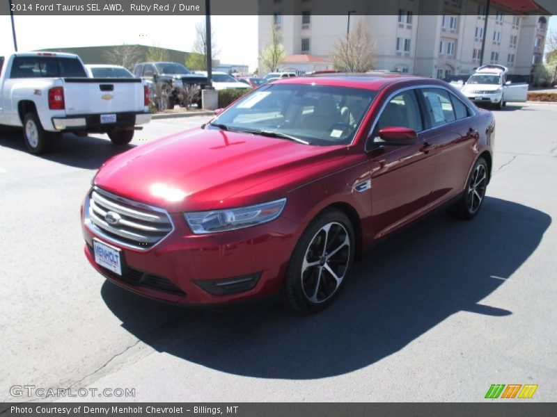 Ruby Red / Dune 2014 Ford Taurus SEL AWD