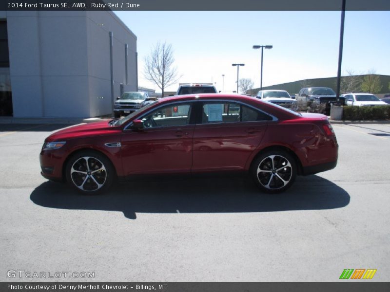 Ruby Red / Dune 2014 Ford Taurus SEL AWD