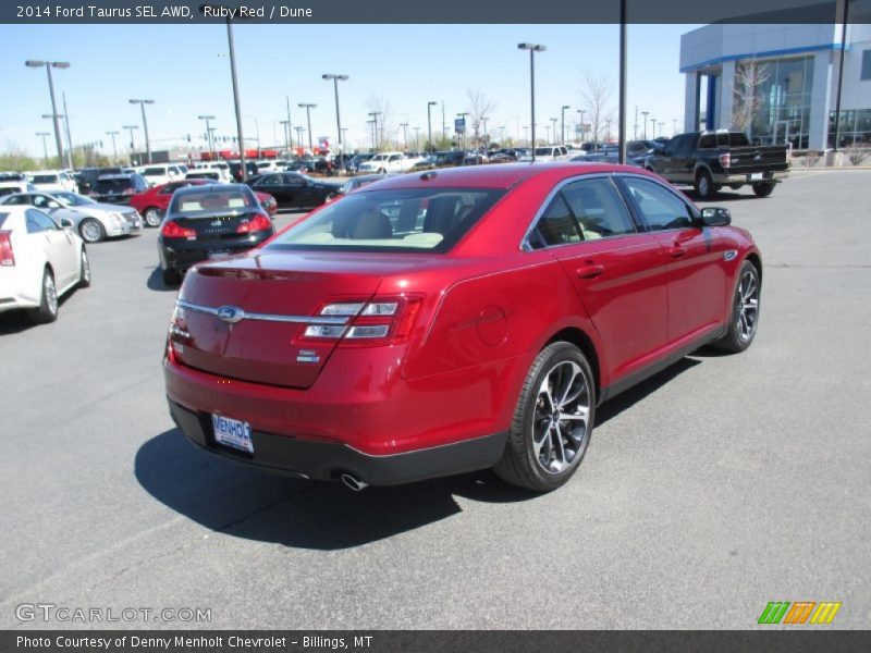 Ruby Red / Dune 2014 Ford Taurus SEL AWD