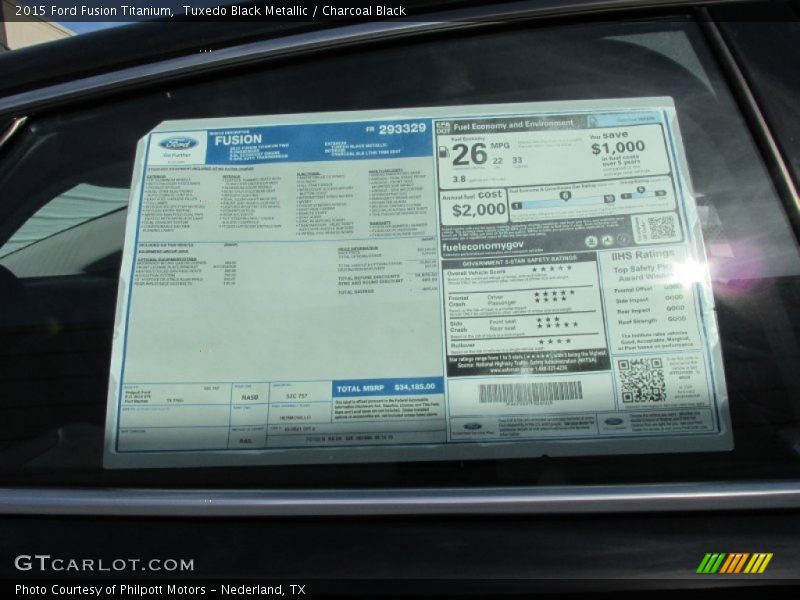 Tuxedo Black Metallic / Charcoal Black 2015 Ford Fusion Titanium