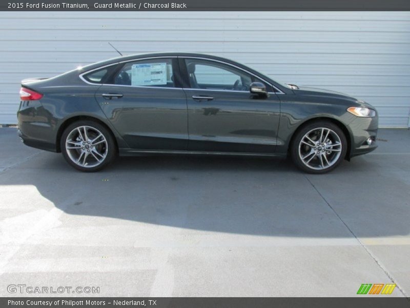 Guard Metallic / Charcoal Black 2015 Ford Fusion Titanium