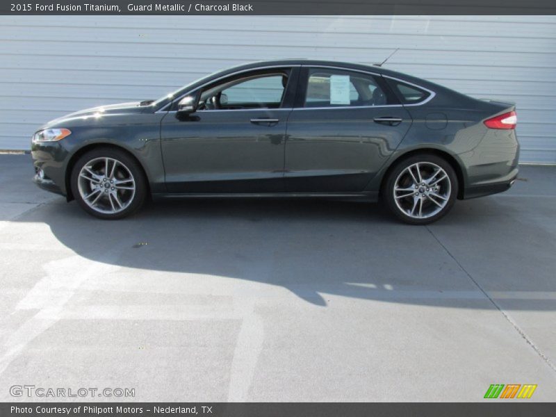 Guard Metallic / Charcoal Black 2015 Ford Fusion Titanium