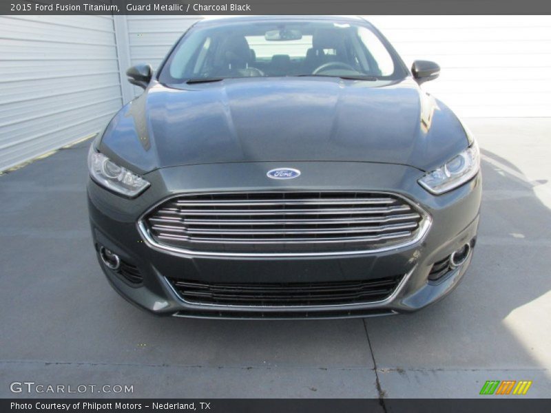 Guard Metallic / Charcoal Black 2015 Ford Fusion Titanium