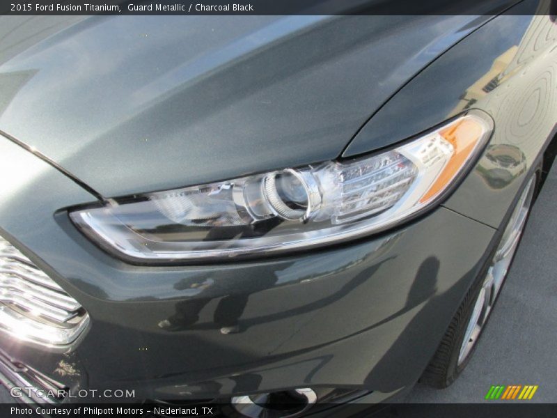 Guard Metallic / Charcoal Black 2015 Ford Fusion Titanium