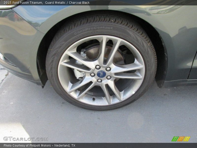 Guard Metallic / Charcoal Black 2015 Ford Fusion Titanium