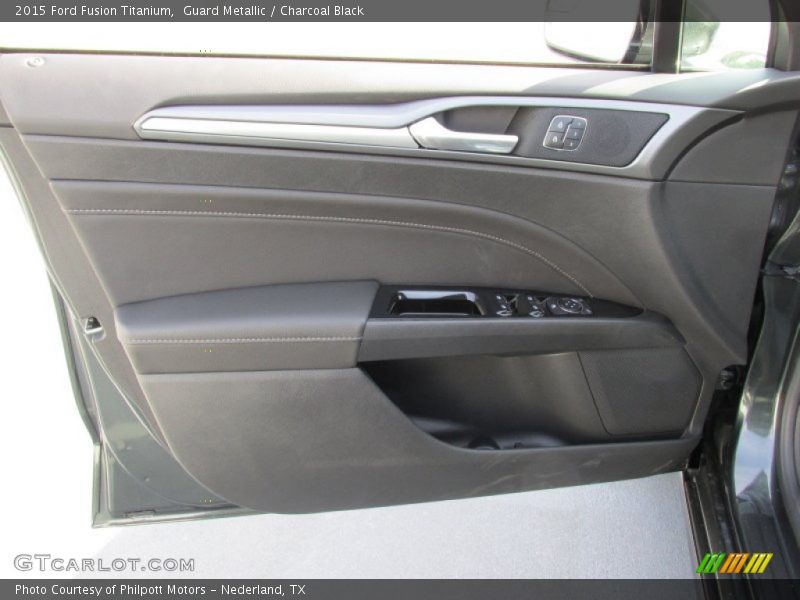 Guard Metallic / Charcoal Black 2015 Ford Fusion Titanium