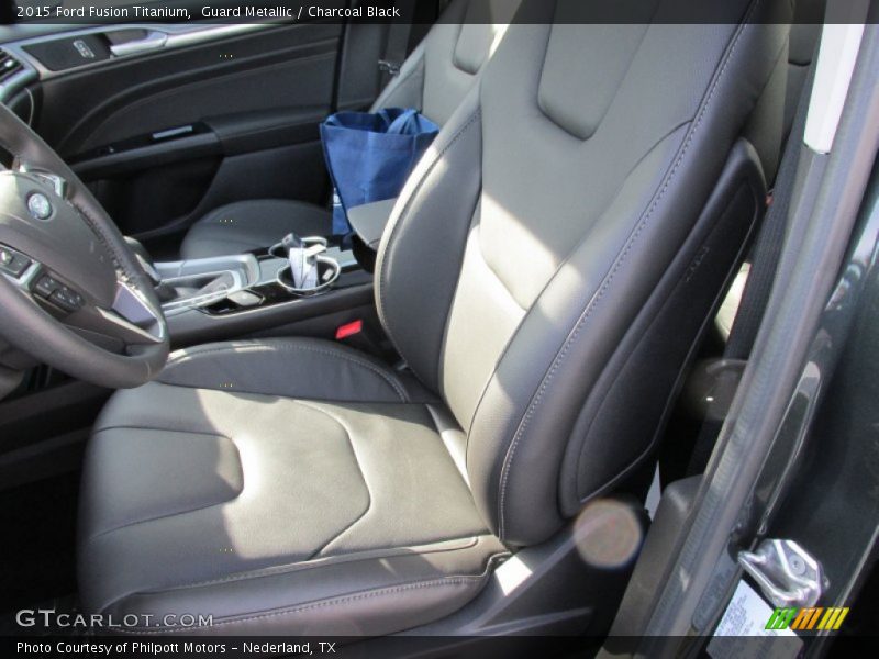 Guard Metallic / Charcoal Black 2015 Ford Fusion Titanium
