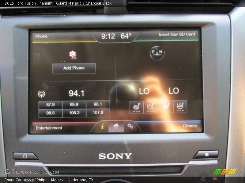 Guard Metallic / Charcoal Black 2015 Ford Fusion Titanium