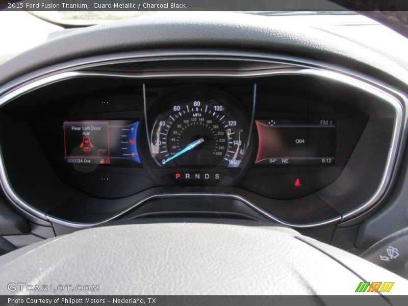 Guard Metallic / Charcoal Black 2015 Ford Fusion Titanium